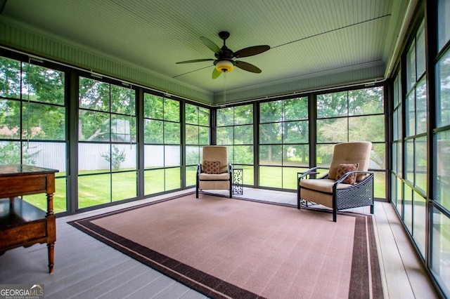 65 Pine Haven Ct, Carrollton, GA 30116 - sunroom / solarium featuring ceiling fan and healthy amount of natural light