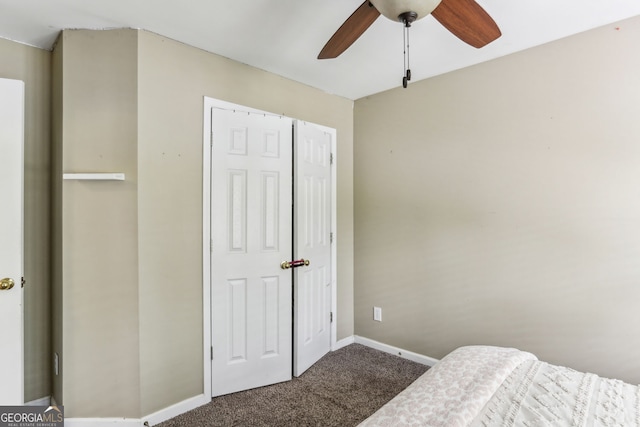 2624 E Madison Dr, Atlanta, GA 30360 - carpeted bedroom with baseboards and ceiling fan