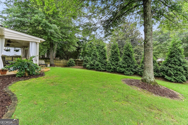 2624 E Madison Dr, Atlanta, GA 30360 - view of yard featuring ceiling fan