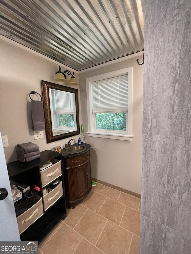 54 Candy Land Dr, Cleveland, GA 30528 - bathroom with vanity and baseboards