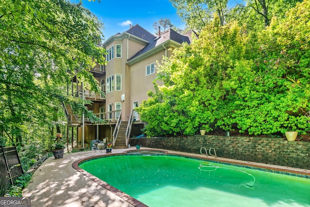5105 Jett Forest Trl NW, Sandy Springs, GA 30327 - outdoor pool featuring stairs