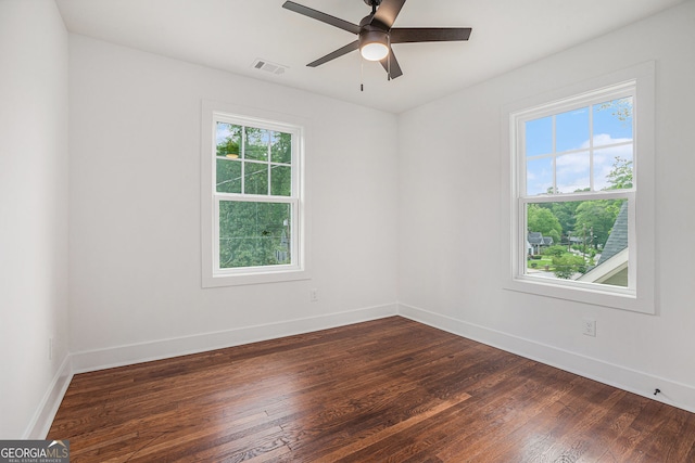 1721 S Gordon St SW, Atlanta, GA 30310 - unfurnished room featuring dark wood finished floors and ceiling fan