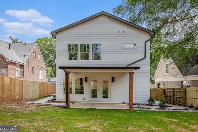 1721 S Gordon St SW, Atlanta, GA 30310 - rear view of house featuring french doors, a patio area, and a fenced backyard