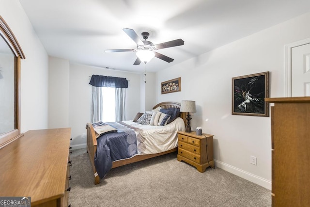128 Arbor Crk, Warner Robins, GA 31093 - bedroom featuring carpet flooring, baseboards, and ceiling fan