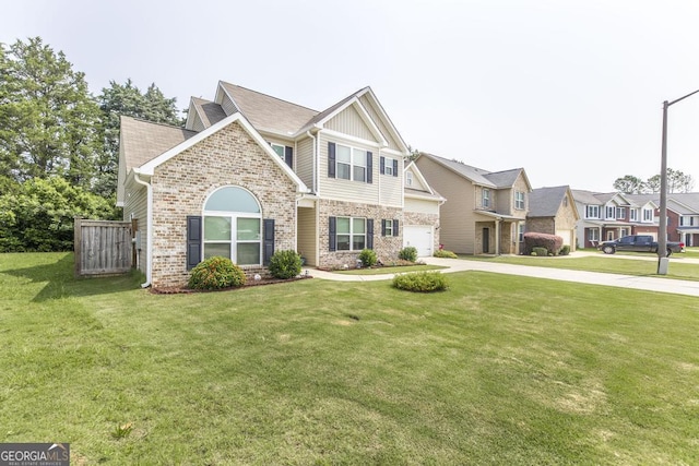 128 Arbor Crk, Warner Robins, GA 31093 - view of front of home with driveway, brick siding, an attached garage, and a residential view