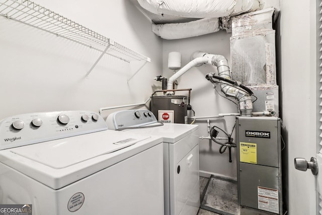 1931 Brian Way, Decatur, GA 30033 - washroom featuring washer and dryer and electric water heater