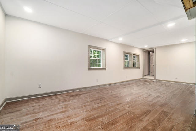 2695 Peeler Rd, Dunwoody, GA 30360 - empty room with light wood-type flooring, recessed lighting, and baseboards