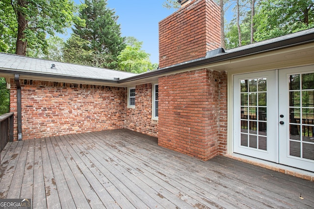 2695 Peeler Rd, Dunwoody, GA 30360 - wooden deck featuring french doors