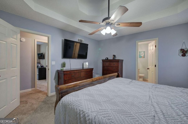 62 Lazy Water Dr SW, Cartersville, GA 30120 - bedroom with carpet flooring, ensuite bathroom, and a ceiling fan