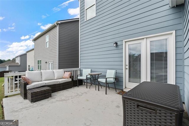 5755 Turnstone Trl, Flowery Branch, GA 30542 - view of patio / terrace with an outdoor living space