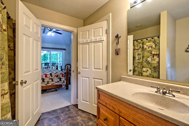 4505 Mccullum Trl, Hiawassee, GA 30546 - ensuite bathroom featuring vanity and a ceiling fan