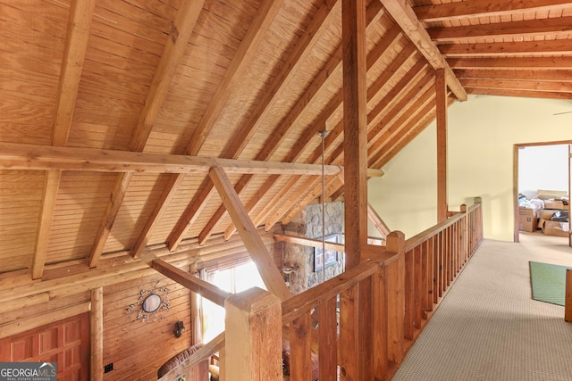 223 Arthur Rd, Zebulon, GA 30295 - hallway featuring wooden ceiling
