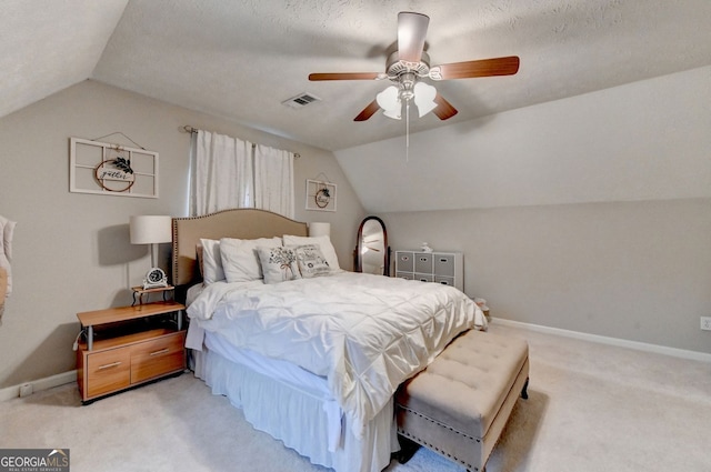 3694 Jay Bird Aly, Peachtree Corners, GA 30092 - bedroom featuring lofted ceiling, light carpet, baseboards, and a ceiling fan