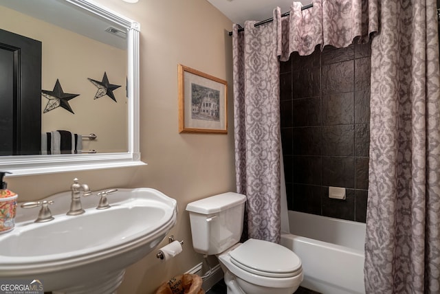 1984 Mendenhall Cir, Atlanta, GA 30341 - bathroom featuring shower / bath combo and toilet