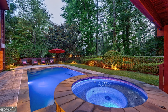 1984 Mendenhall Cir, Atlanta, GA 30341 - view of pool with a fenced backyard and an in-ground hot tub