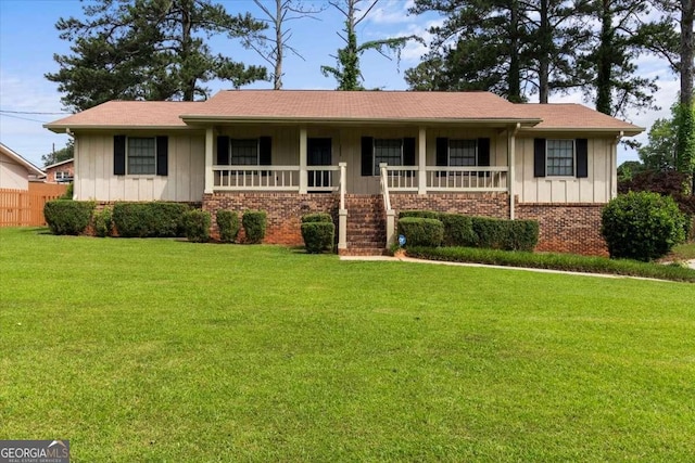 3802 Birchbriar Ct, Decatur, GA 30034 - single story home featuring board and batten siding, covered porch, brick siding, and stairway