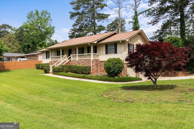 3802 Birchbriar Ct, Decatur, GA 30034 - ranch-style home featuring board and batten siding, covered porch, and stairs