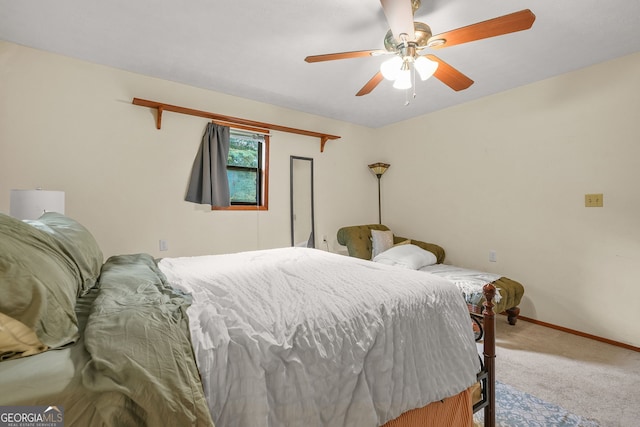 2666 Peachtree Walk, Duluth, GA 30096 - carpeted bedroom with baseboards and ceiling fan
