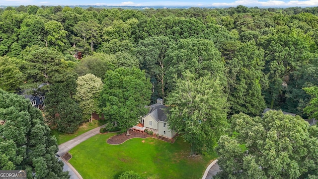 2666 Peachtree Walk, Duluth, GA 30096 - aerial overview of property's location with a heavily wooded area