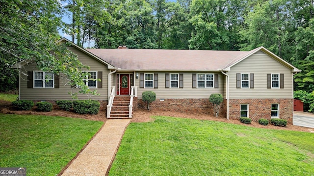 207 Saddle Mountain Rd SE, Rome, GA 30161 - ranch-style house with a front yard