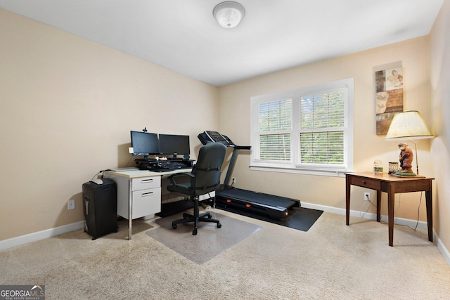 207 Saddle Mountain Rd SE, Rome, GA 30161 - office area featuring baseboards and light carpet