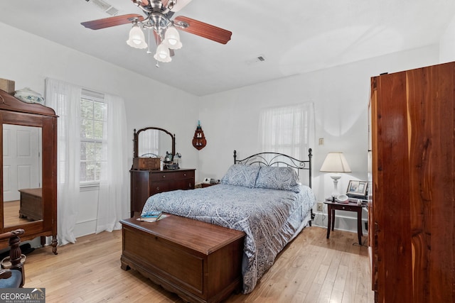 2037 Jeff Davis Rd, Thomaston, GA 30286 - bedroom featuring light wood-style flooring and ceiling fan