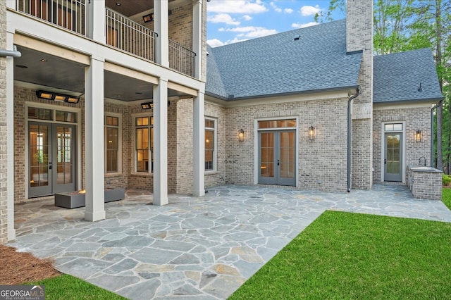 4927 Slaton Dr, Acworth, GA 30101 - view of patio featuring french doors