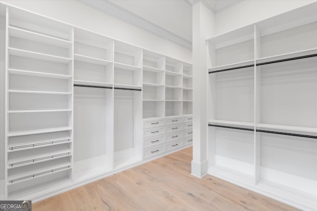 4927 Slaton Dr, Acworth, GA 30101 - walk in closet with light wood-style floors