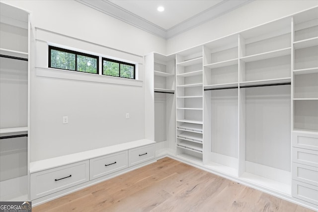 4927 Slaton Dr, Acworth, GA 30101 - walk in closet with light wood finished floors