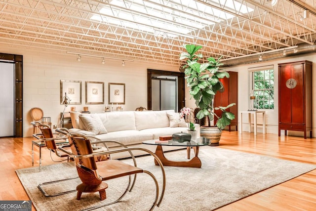 1933 Mclendon Ave NE Unit A, Atlanta, GA 30307 - living room featuring wood finished floors and track lighting