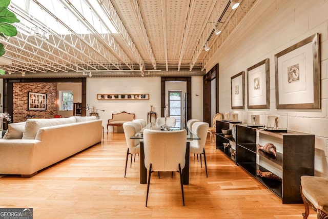 1933 Mclendon Ave NE Unit A, Atlanta, GA 30307 - dining area with light wood finished floors and track lighting