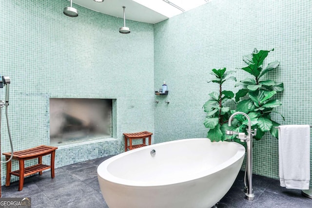 1933 Mclendon Ave NE Unit A, Atlanta, GA 30307 - full bathroom with tile walls and a soaking tub