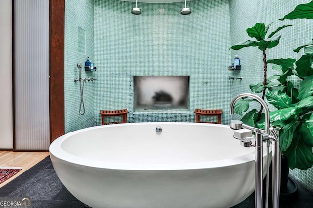 1933 Mclendon Ave NE Unit A, Atlanta, GA 30307 - full bathroom with a freestanding tub