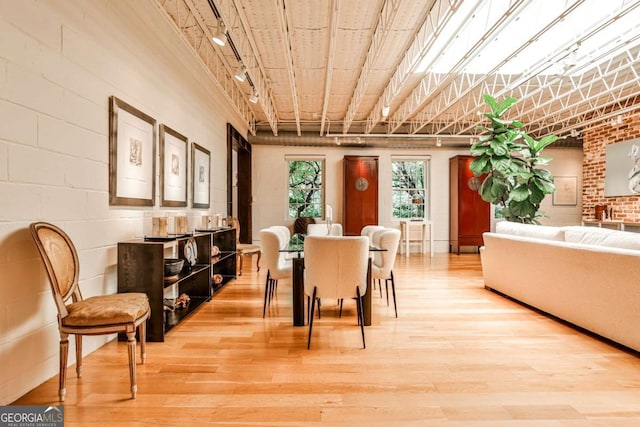 1933 Mclendon Ave NE Unit A, Atlanta, GA 30307 - dining area with track lighting and light wood-type flooring