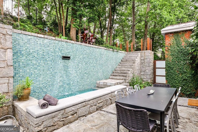 1933 Mclendon Ave NE Unit A, Atlanta, GA 30307 - view of patio / terrace featuring stairs and outdoor dining area