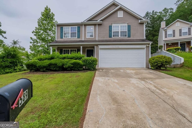 589 Arbor Ridge Dr, Stone Mountain, GA 30087 - view of front of property with an attached garage, driveway, and a front yard