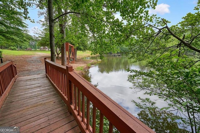 411 Mountain View Ln, Woodstock, GA 30188 - dock area featuring a water view