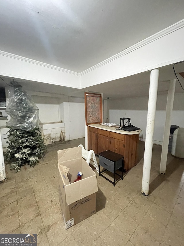 2742 Forest Ridge Dr, Macon, GA 31204 - finished basement with ornamental molding and light floors