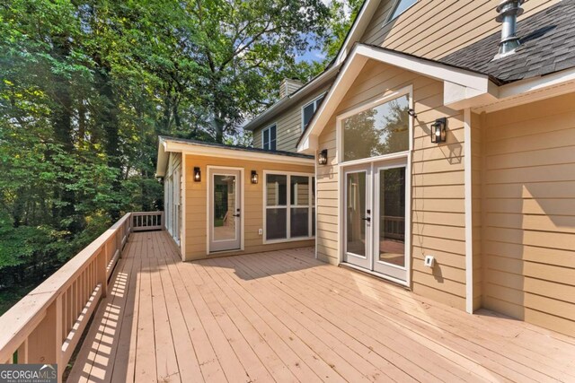 3878 Brookside Pkwy, Decatur, GA 30034 - wooden terrace featuring french doors