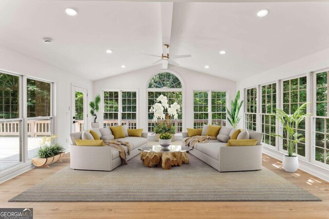 3878 Brookside Pkwy, Decatur, GA 30034 - sunroom / solarium featuring french doors and vaulted ceiling