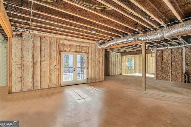 7519 Waterview Cv, Douglasville, GA 30135 - basement with plenty of natural light and french doors