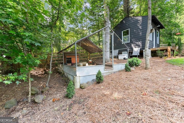 4690 Giddon Martin Rd, Gainesville, GA 30506 - rear view of property featuring an outdoor structure
