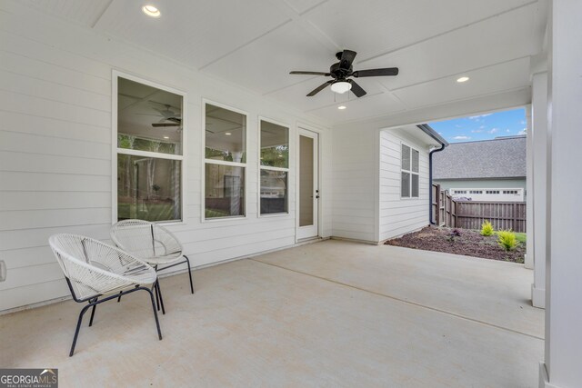 155 Lapis Lake Pt, Fayetteville, GA 30215 - view of patio / terrace with ceiling fan