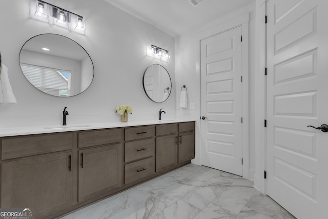 155 Lapis Lake Pt, Fayetteville, GA 30215 - full bath featuring marble look tiles and double vanity