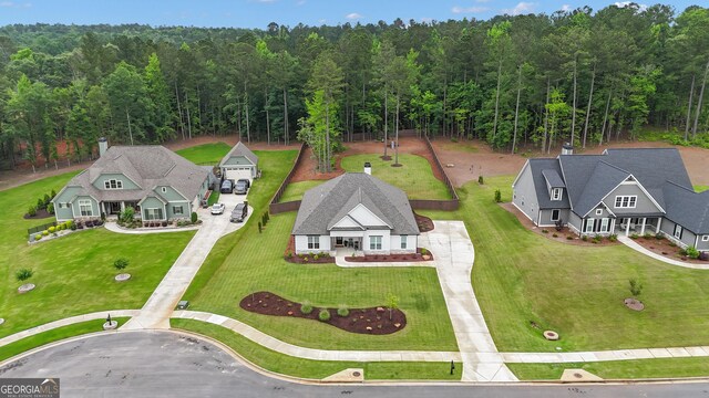 155 Lapis Lake Pt, Fayetteville, GA 30215 - aerial view of property and surrounding area featuring a forest