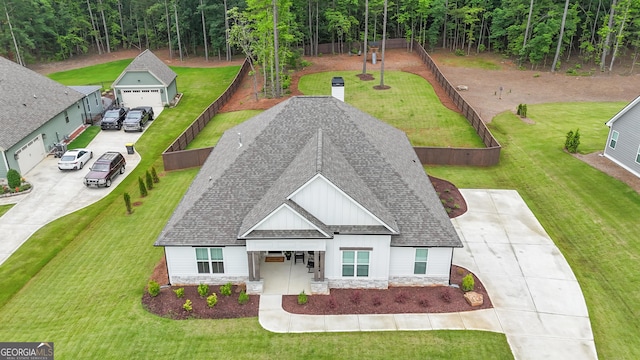 155 Lapis Lake Pt, Fayetteville, GA 30215 - aerial view of property and surrounding area with a forest