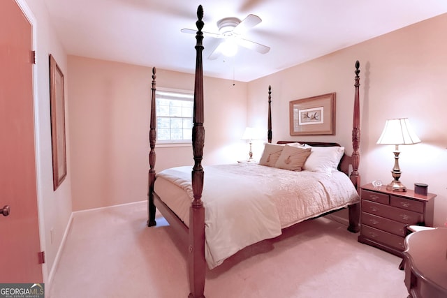 3320 Bryant Ln, Marietta, GA 30066 - bedroom featuring light carpet and a ceiling fan