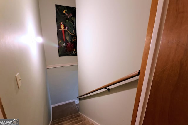 3320 Bryant Ln, Marietta, GA 30066 - staircase with baseboards