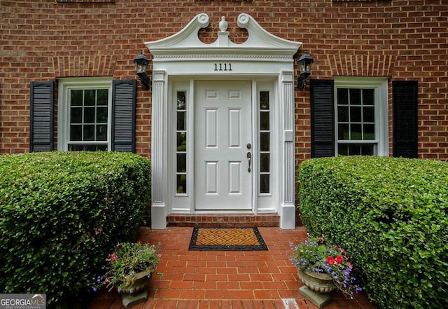1111 Creekshore Dr, Athens, GA 30606 - doorway to property with brick siding
