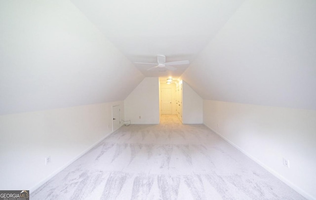 1111 Creekshore Dr, Athens, GA 30606 - additional living space with carpet, lofted ceiling, ceiling fan, and baseboards